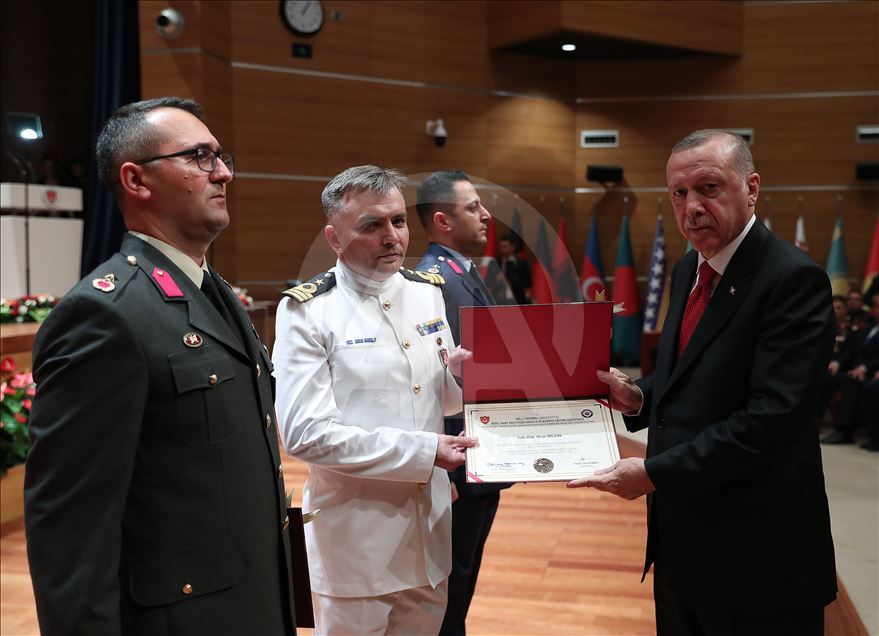 حضور رئیس جمهور اردوغان در مراسم فارغ التحصیلی دانشگاه دفاع ملی