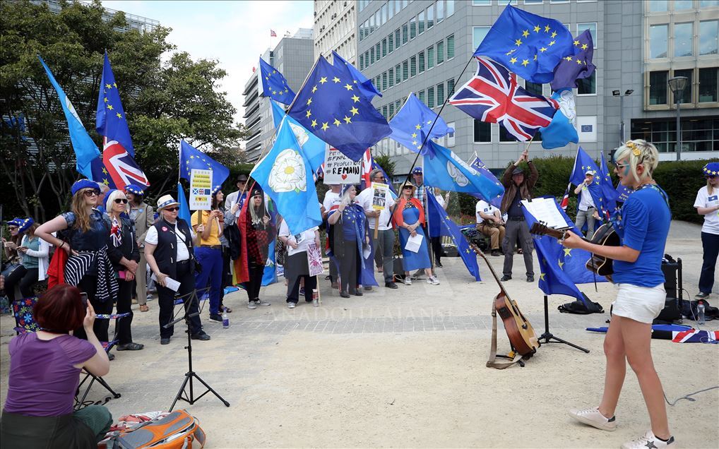 Brexit protest in Brussels