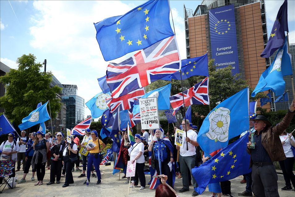 Brexit protest in Brussels