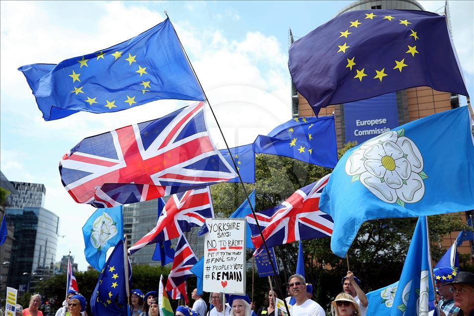 Brexit protest in Brussels