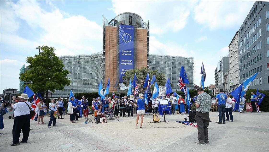 Brexit protest in Brussels