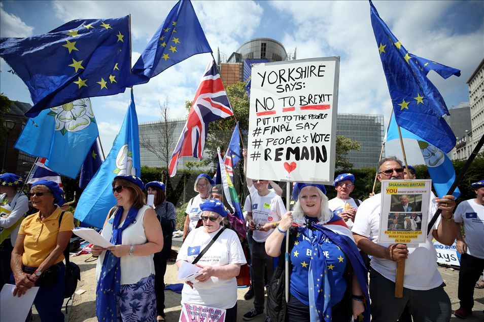 Brexit protest in Brussels