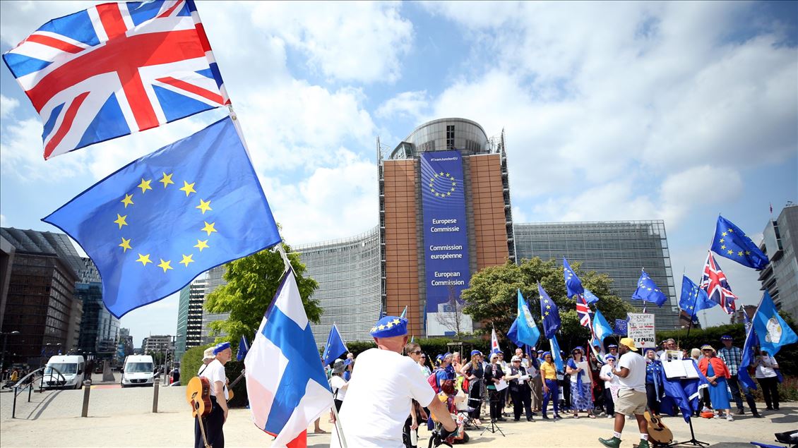 Brexit protest in Brussels