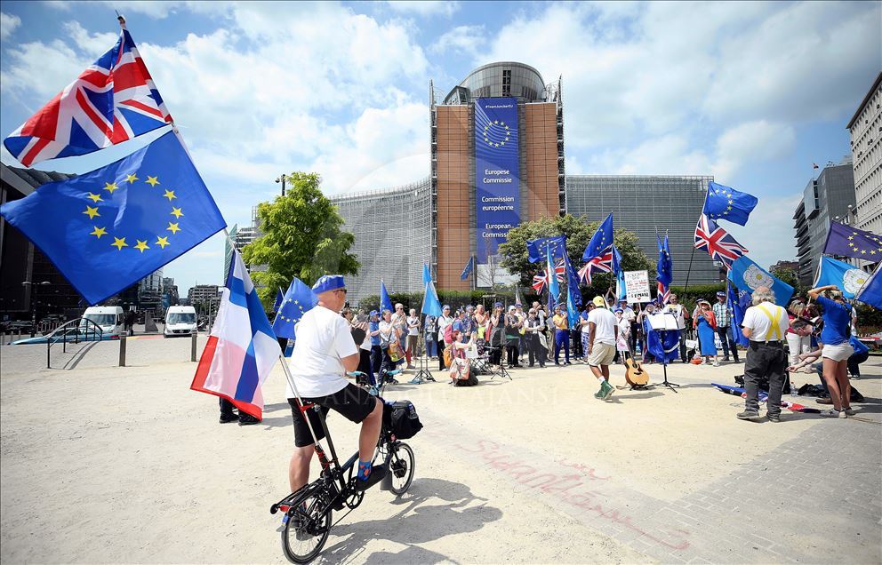 Brexit protest in Brussels