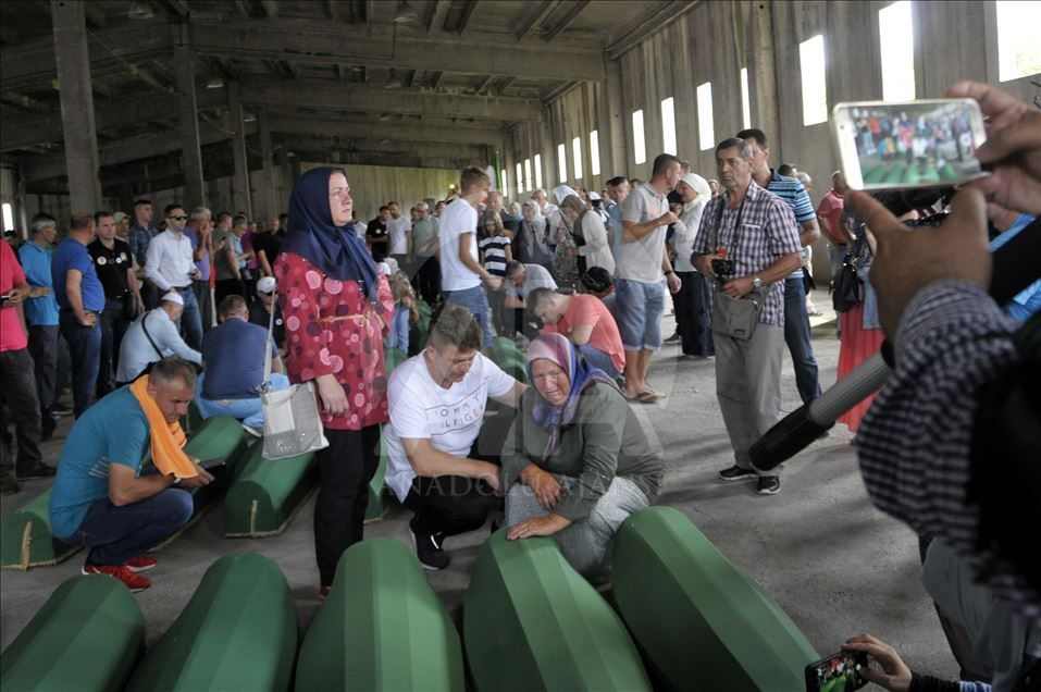 Identified remains of Srebrenica Genocide victims transported to Potocari

