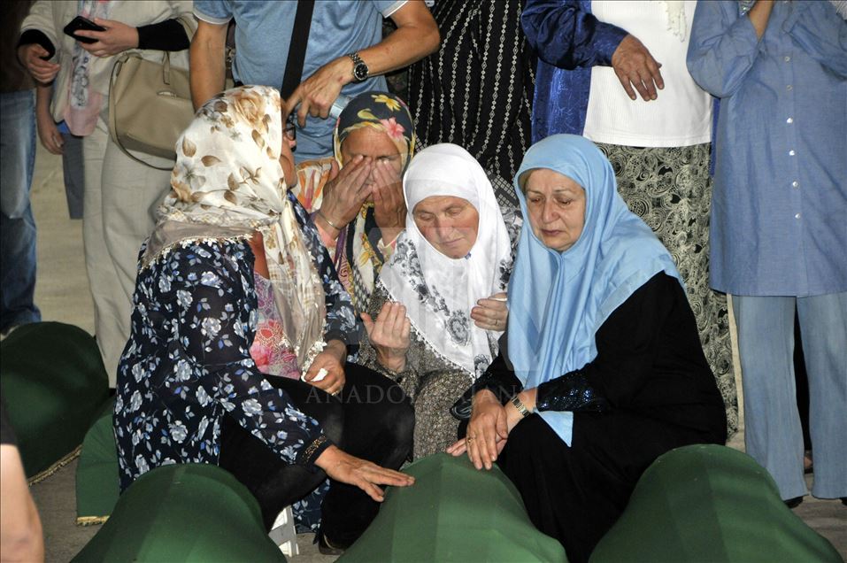 Identified remains of Srebrenica Genocide victims transported to Potocari
