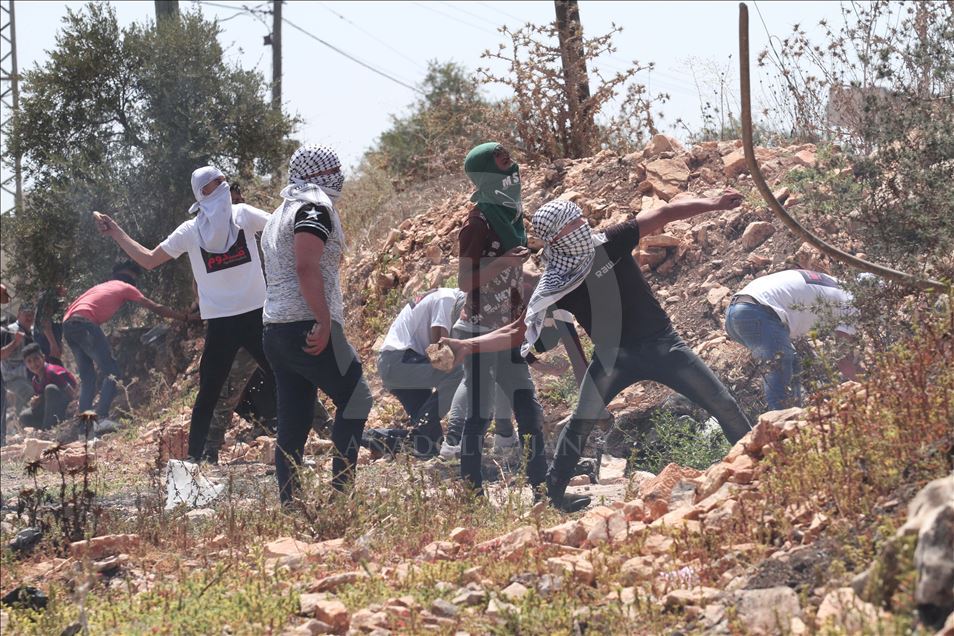 Nablus'ta Yahudi yerleşim birimi inşasına karşı gösteri