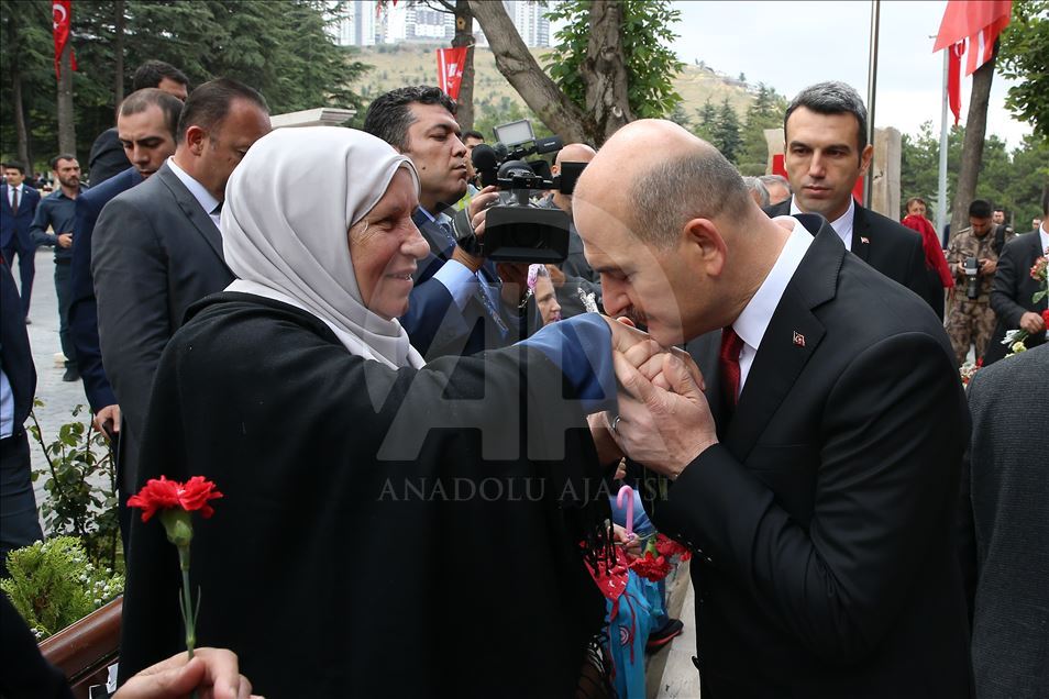 15 Temmuz Demokrasi Şehitliği'nde anma