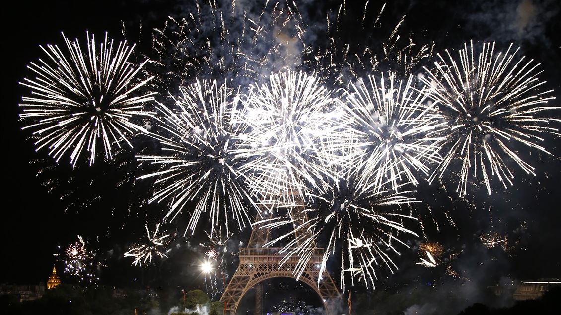 Eiffel Tower Bastille Day fireworks