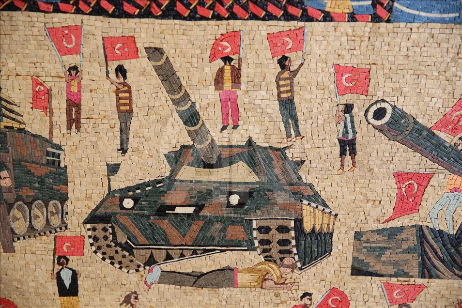 Historiani sirian i artit përshkruan 15 Korrikun në një tablo mozaiku