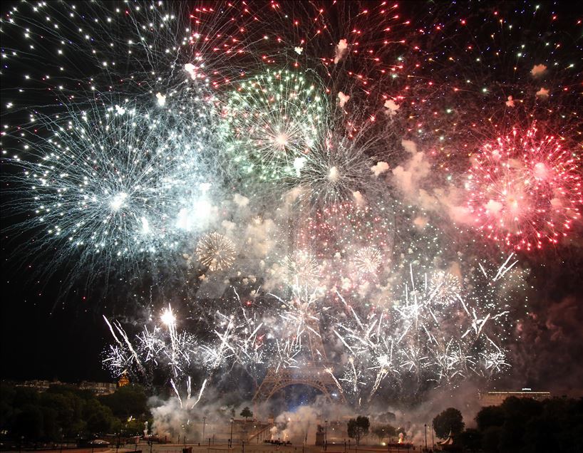 Eiffel Tower Bastille Day fireworks