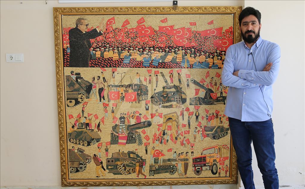 Historiani sirian i artit përshkruan 15 Korrikun në një tablo mozaiku