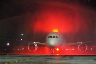 Pendaratan pertama Turkish Airlines di Bandara Ngurah Rai Bali