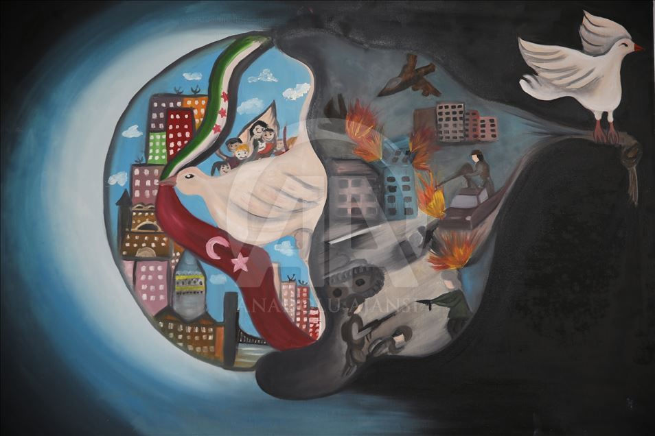 Ужасы войны в картинах сирийского художника