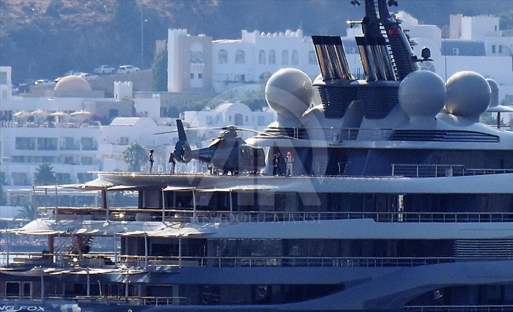 Mega Yacht ''Flying Fox'' anchors in Turkey's Bodrum
