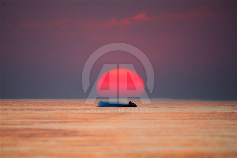 Sunset in Lake Van