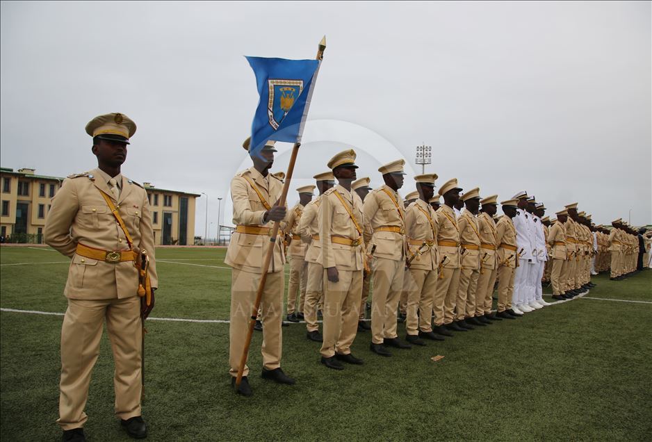 Somalian based Turkish military training academy's graduate soldiers