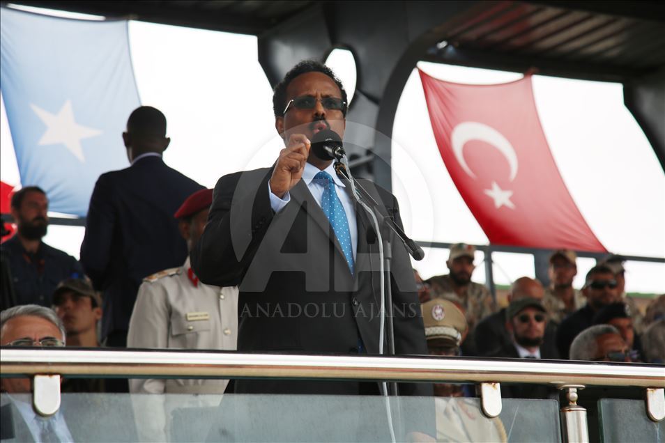 Somalian based Turkish military training academy's graduate soldiers