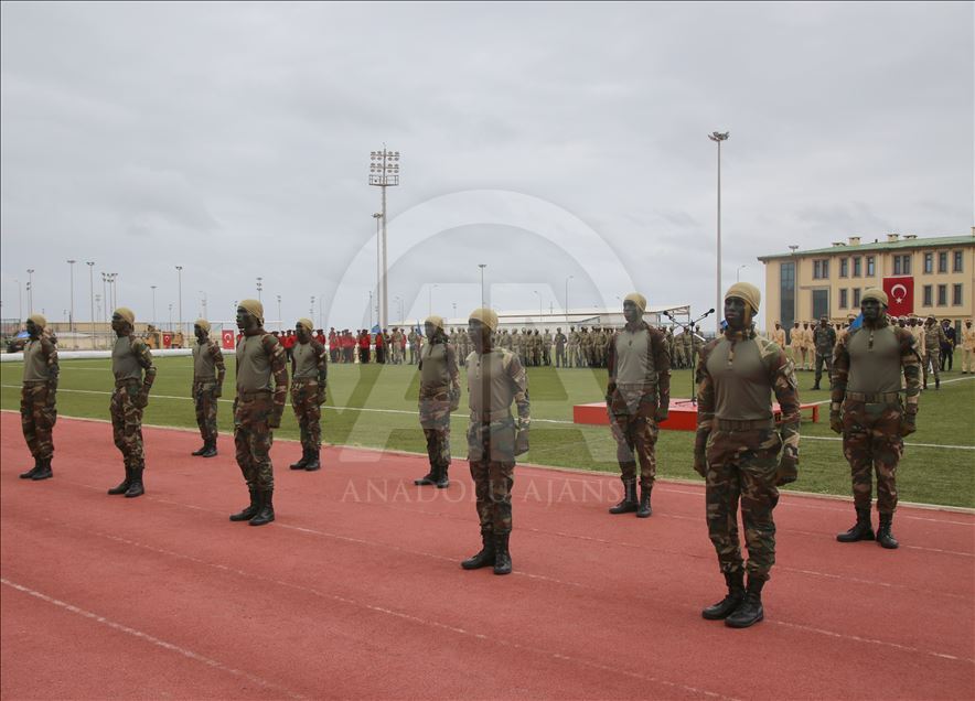 Somalian based Turkish military training academy's graduate soldiers