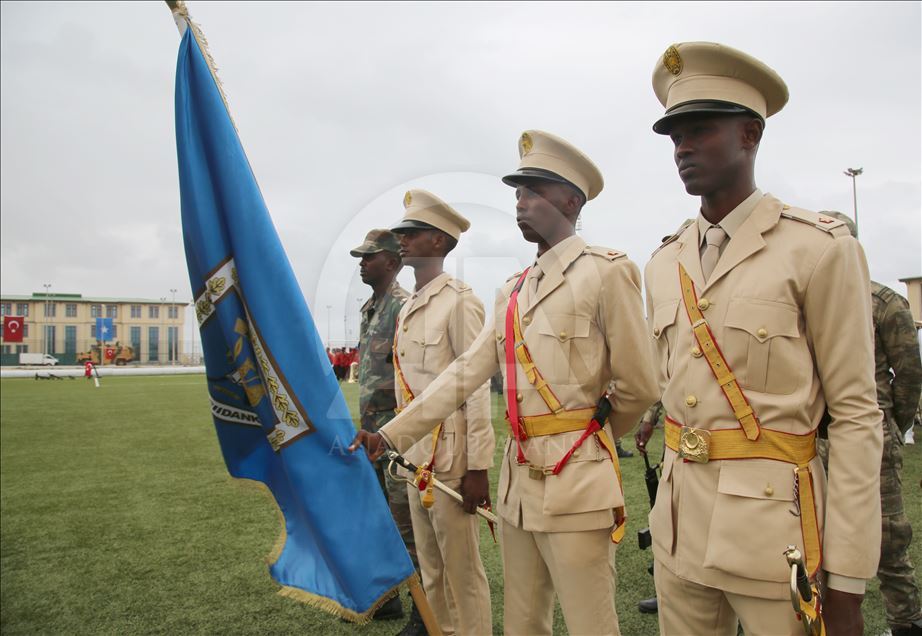 Somalian based Turkish military training academy's graduate soldiers