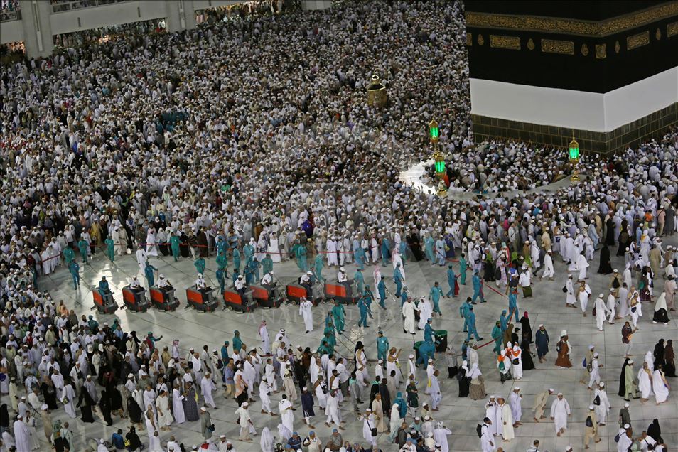 Oración nocturna en la Masjid al-Haram en La Meca