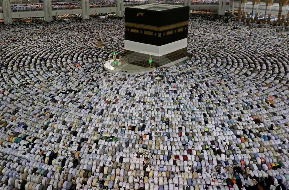 Oración nocturna en la Masjid al-Haram en La Meca