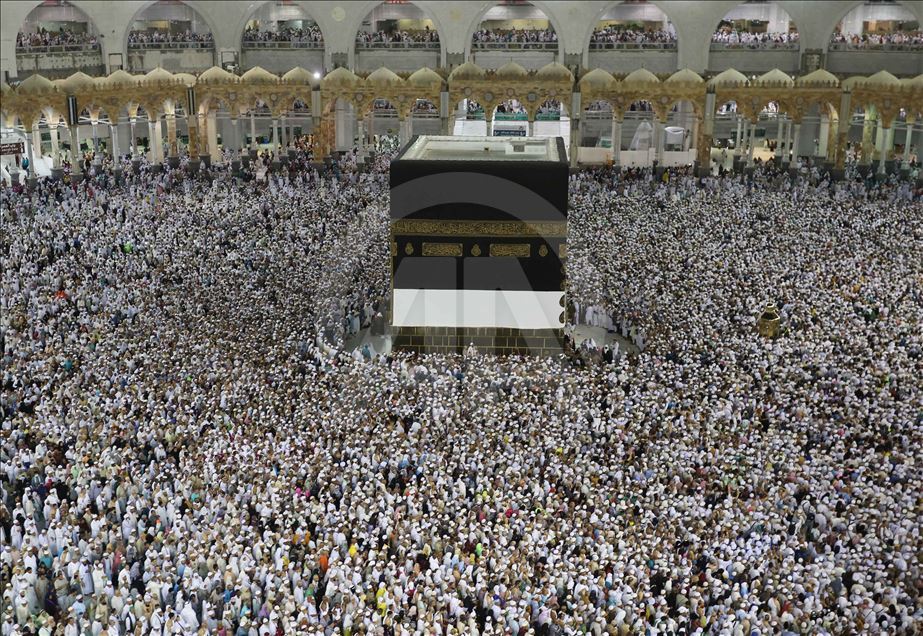 Oración nocturna en la Masjid al-Haram en La Meca