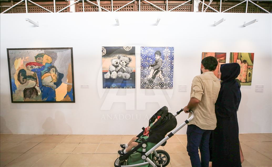 Pameran seni yang dibuka oleh 64 seniman Palestina di Kota Gaza