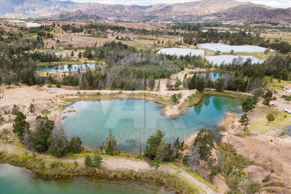 'Pozos Azules', un lugar turístico en Villa de Leyva, Colombia