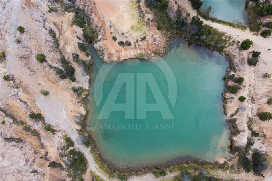 'Pozos Azules', un lugar turístico en Villa de Leyva, Colombia
