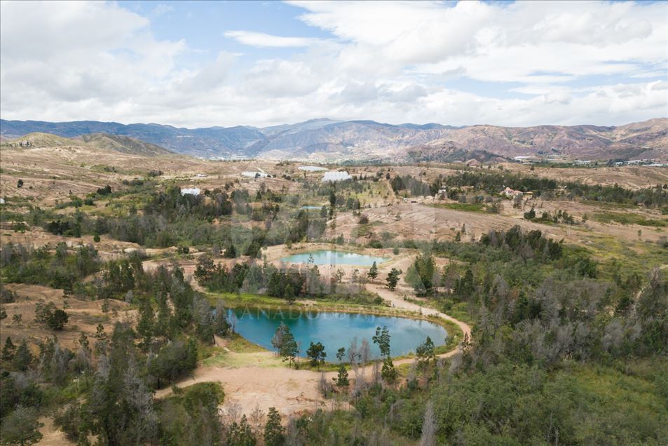 'Pozos Azules', un lugar turístico en Villa de Leyva, Colombia