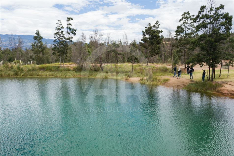 'Pozos Azules', un lugar turístico en Villa de Leyva, Colombia