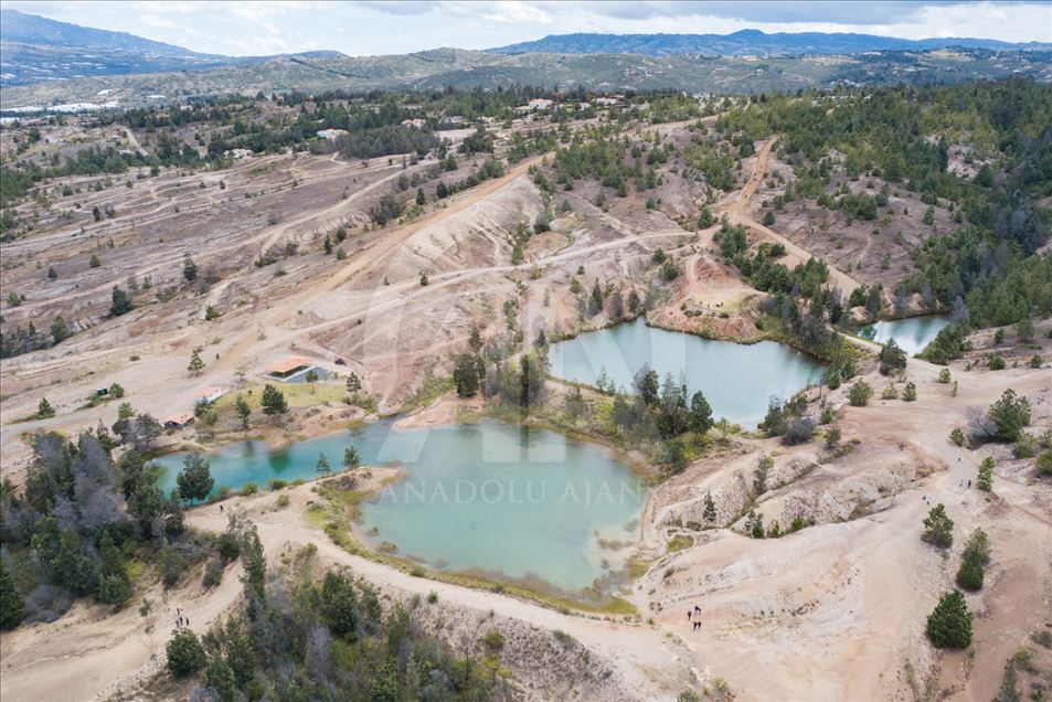 'Pozos Azules', un lugar turístico en Villa de Leyva, Colombia
