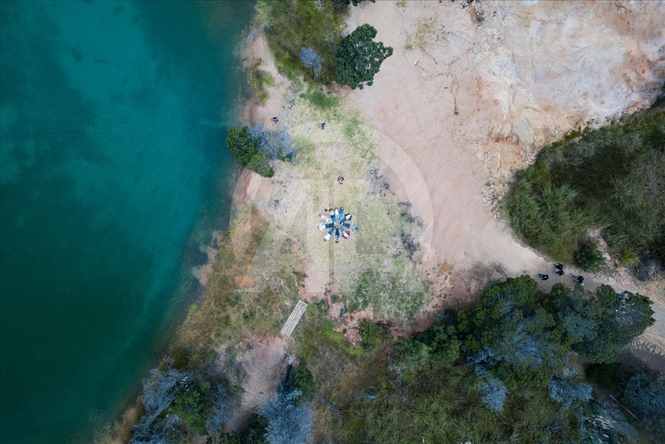 'Pozos Azules', un lugar turístico en Villa de Leyva, Colombia