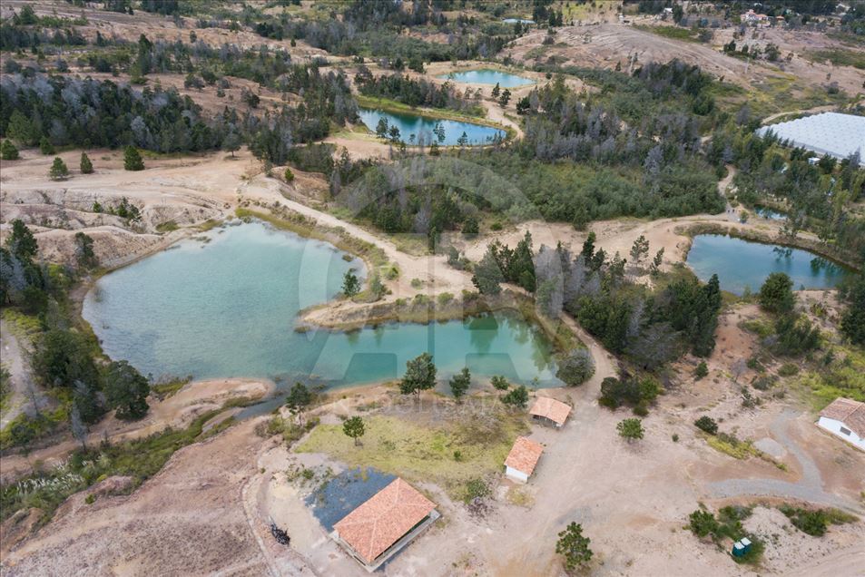 'Pozos Azules', un lugar turístico en Villa de Leyva, Colombia