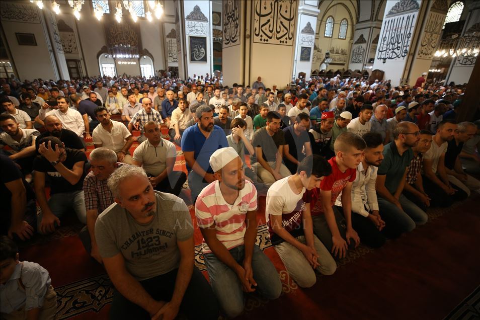 Eid Al-Adha prayer in Turkey's Bursa