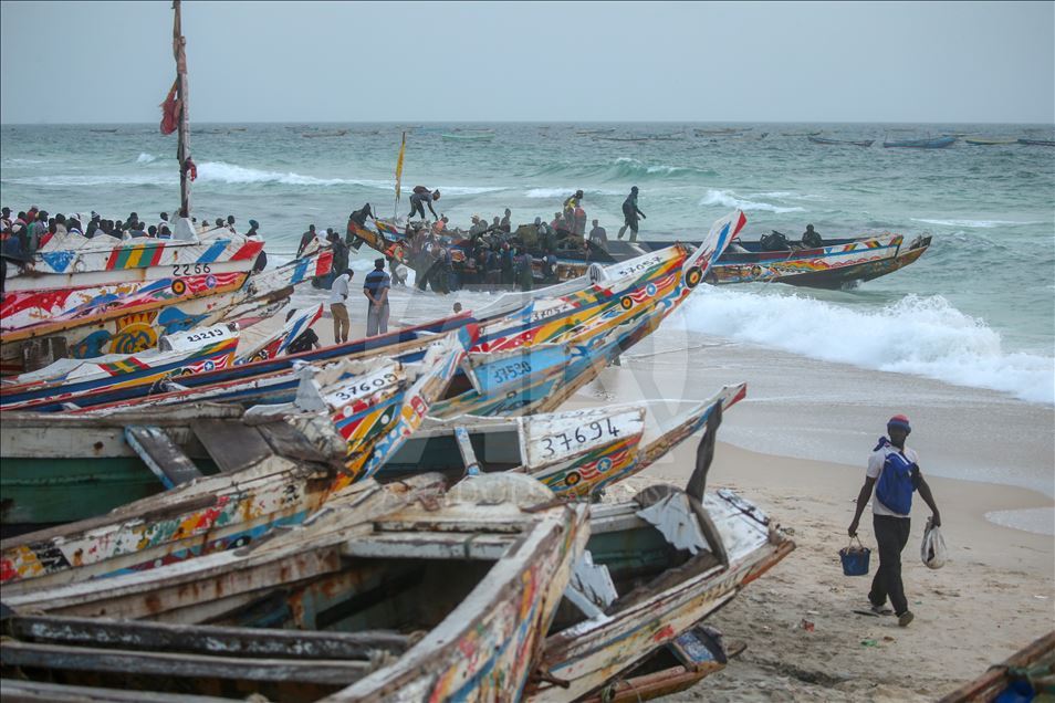 ماهیگیران موریتانیایی در اقیانوس اطلس