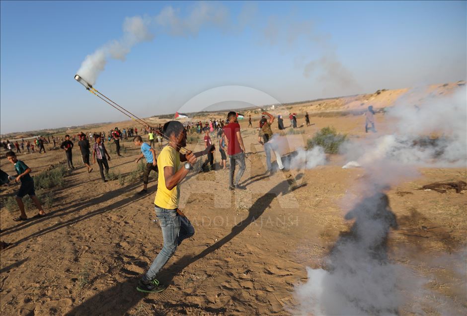 Gazze sınırındaki "Büyük Dönüş Yürüyüşü" gösterileri