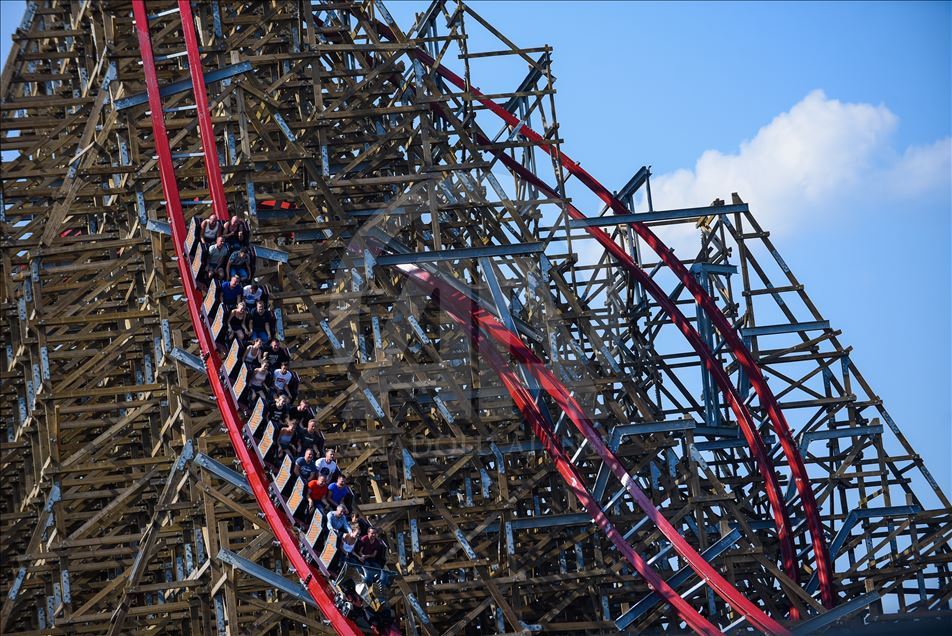 Zadra, the world's tallest wooden roller coaster in Poland