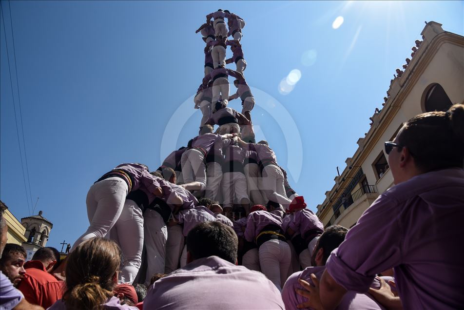 Festivali tradicional "Kullat njerëzore" në Barcelonë
