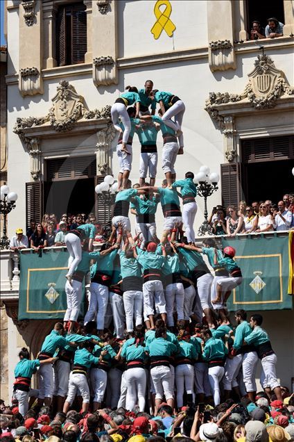 Festivali tradicional "Kullat njerëzore" në Barcelonë
