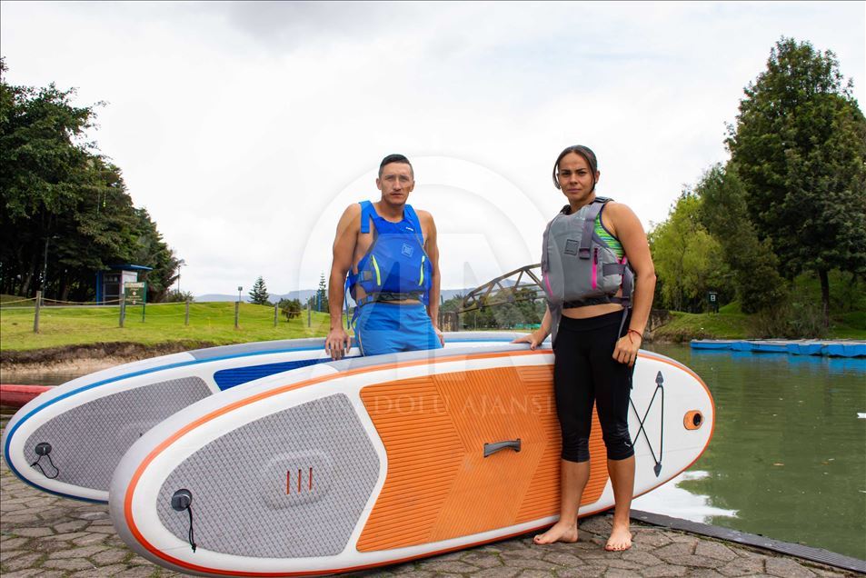Félix Vargas y Jenny Sanín, participantes colombianos del Eco-Challenge 2019