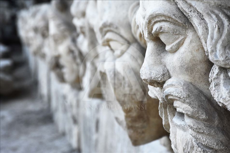 2,200 year-old mythological masks unearthed in Turkey's Mugla