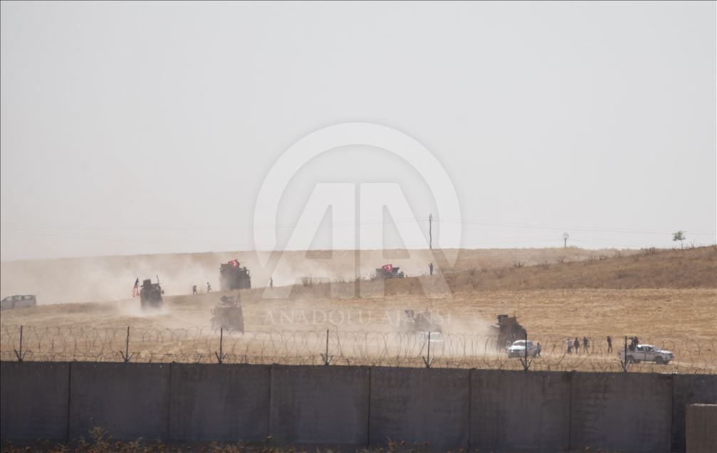 نخستین گشتزنی زمینی ترکیه و آمریکا در شرق فرات آغاز شد