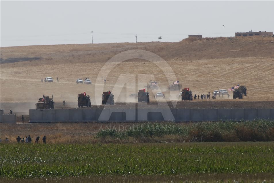 نخستین گشتزنی زمینی ترکیه و آمریکا در شرق فرات آغاز شد
