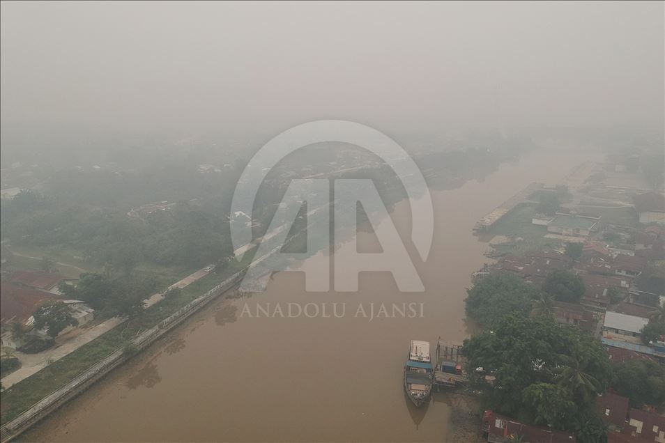 Kabut asap akibat kebakaran hutan selimuti kota Pekabaru