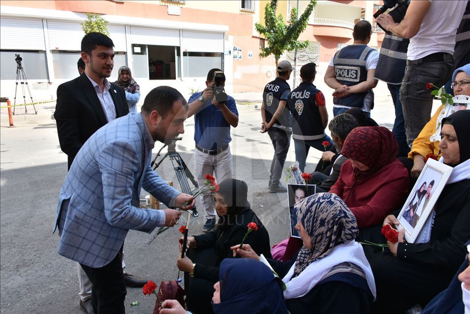 Diyarbakır annelerinin oturma eylemine destek ziyaretleri