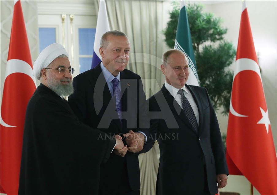 دیدار سه جانبه روسای جمهوری ترکیه، ایران و روسیه آغاز شد