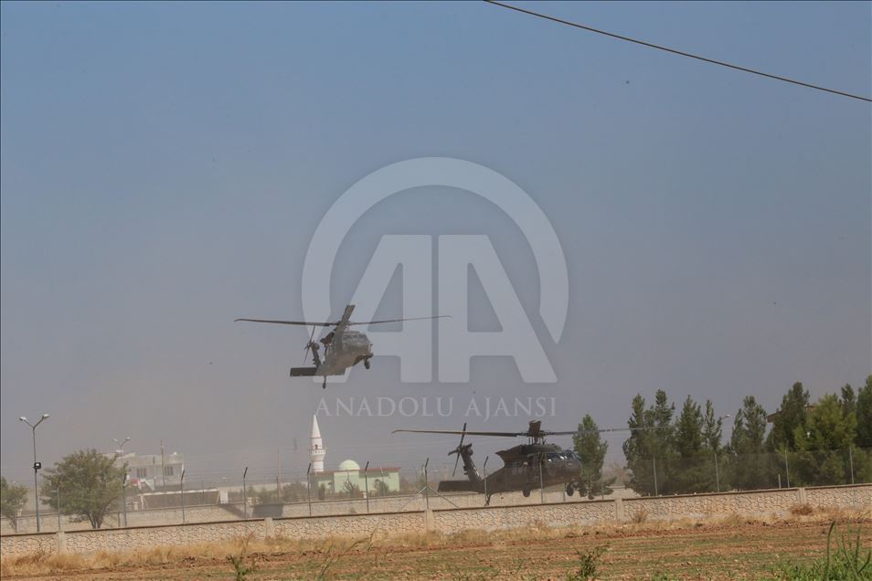 Fırat'ın doğusunda altıncı ortak helikopter uçuşu