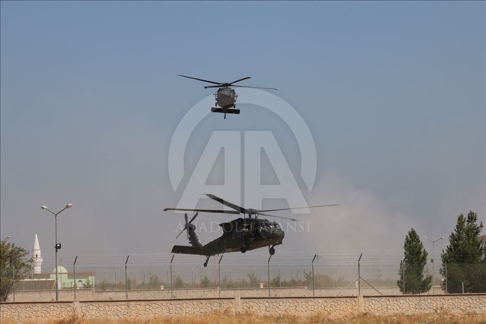 Fırat'ın doğusunda altıncı ortak helikopter uçuşu